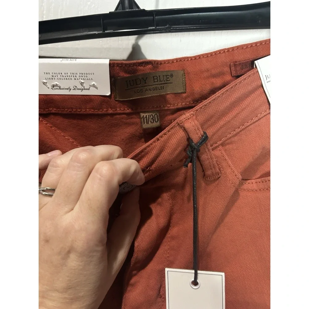 Judy Blue Terracotta Autumn Mid Rise Slim Bootcut Jeans Size 11/30 #JB88761 - Picture 2 of 6
